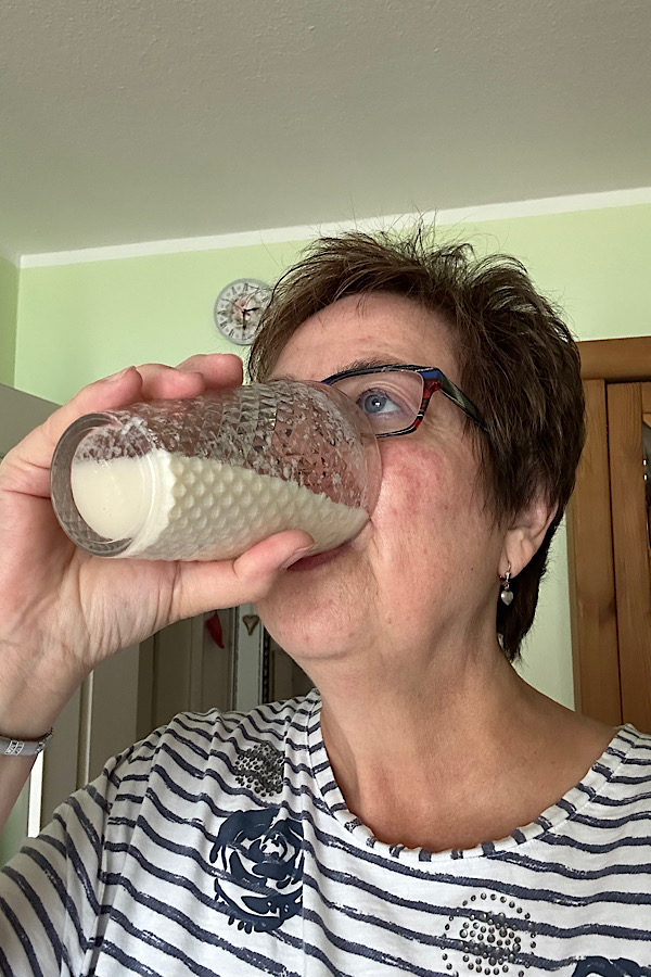 Es wird ein Shake getrunken